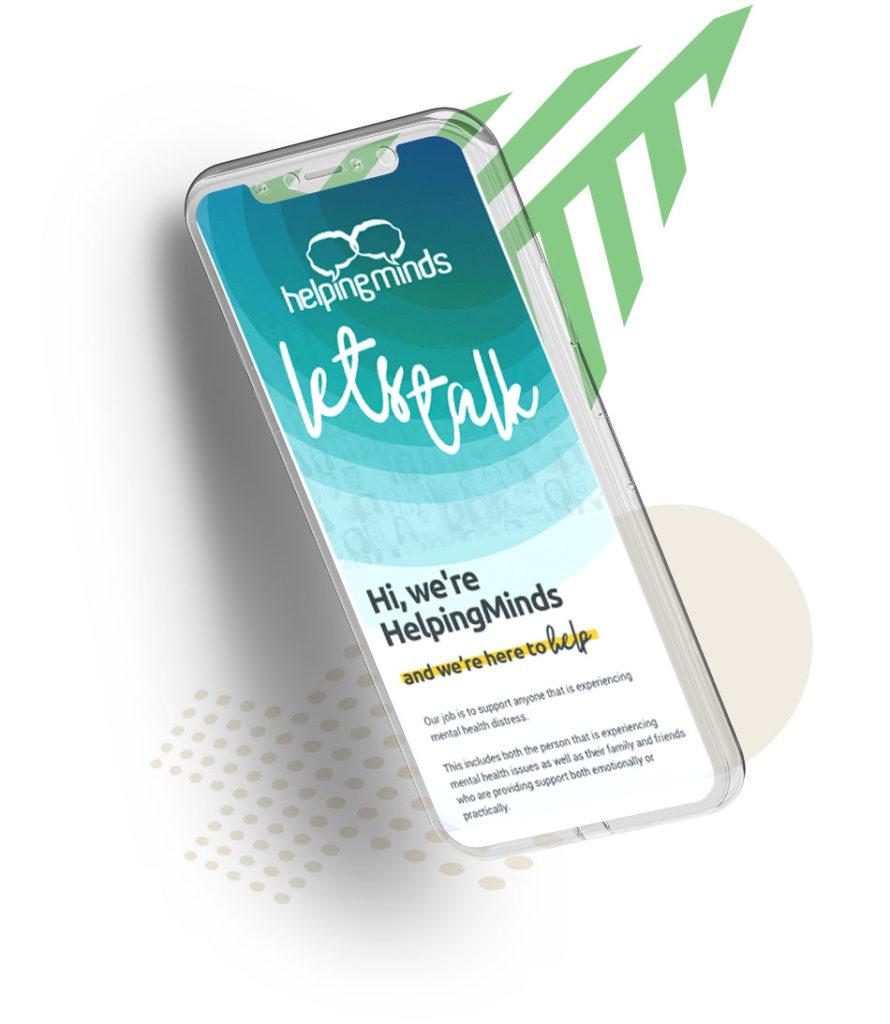 Helping minds mobile website design